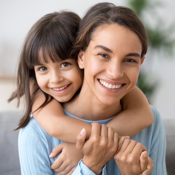 young girls smiling